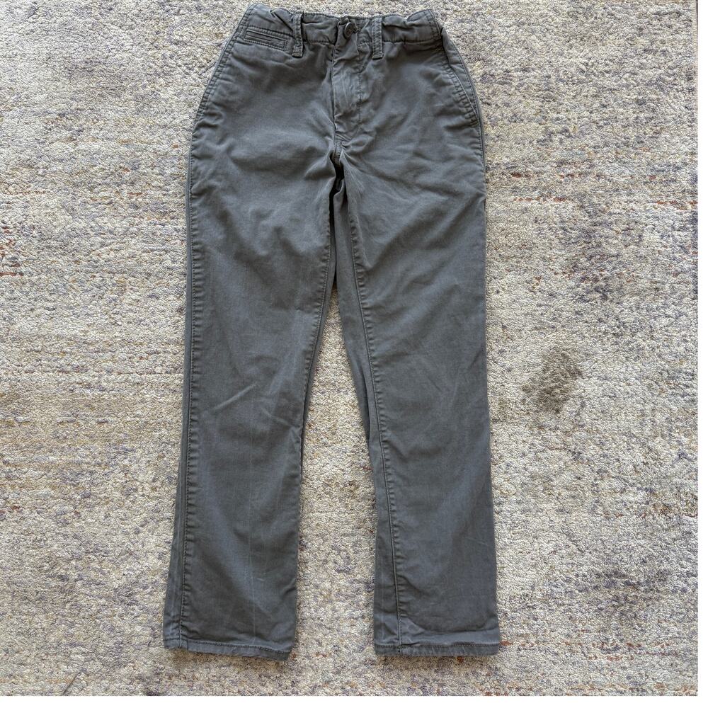 Gap Kids Gray Uniform School Chino Pants Size 8 Regular Stretch Straight Leg